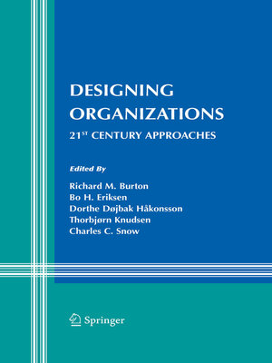 cover image of Designing Organizations